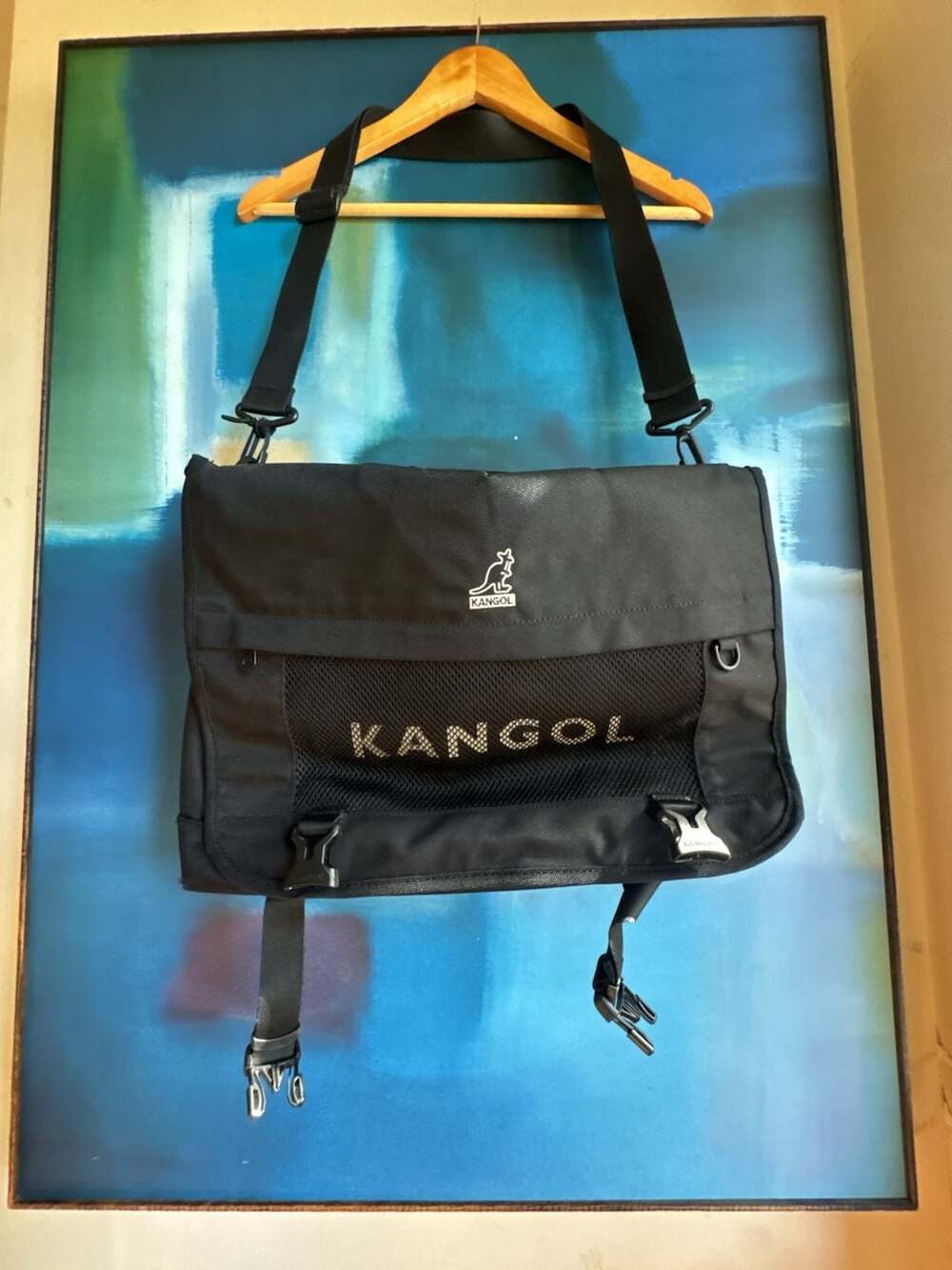 Kangol Messenger Bag Black